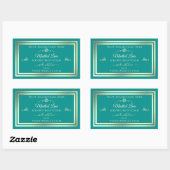 Étiquette de produit Turquoise classique Gold Fram (Feuille)