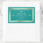 Étiquette de produit Turquoise classique Gold Fram (Sac)