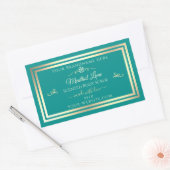 Étiquette de produit Turquoise classique Gold Fram (Enveloppe)