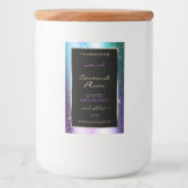 Étiquette de produit Turquoise  de cadre de Partie (Devant)