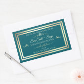 Étiquette de produit Turquoise foncé Gold Frame Vi (Enveloppe)
