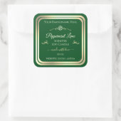 Étiquette de produit vert forêt Gold Frame Rose Vi (Sac)