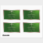 Étiquette de produit vert herbe avec monogramme ca (Feuille)