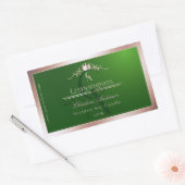 Étiquette de produit vert herbe avec monogramme ca (Enveloppe)