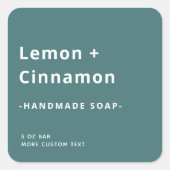 Étiquette de produit vert pin poussiéreux carré mo (Devant)