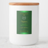 Étiquette de produit Vert scintillant Glitter doux (Devant)