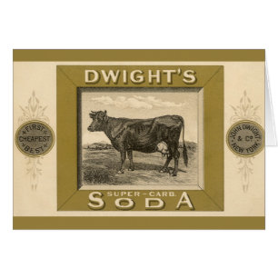 Étiquette de produit vintage, soda bicarbonaté de