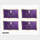 Étiquette de produit violet foncé Logo à encadreme (Feuille)