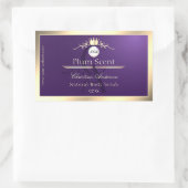 Étiquette de produit violet foncé Logo à encadreme (Sac)