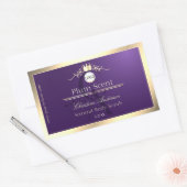 Étiquette de produit violet foncé Logo à encadreme (Enveloppe)