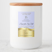 Étiquette de produit Wavy Gold Light Blue (Devant)