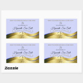 Étiquette de produit Wavy Gold Light Blue (Feuille)