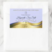 Étiquette de produit Wavy Gold Light Blue (Sac)