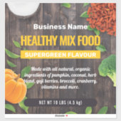 Étiquette de produits alimentaires biologiques sai (Feuille)