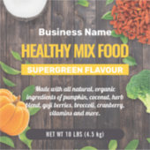 Étiquette de produits alimentaires biologiques sai (Devant)