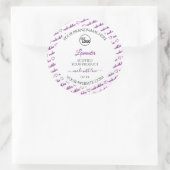 Étiquette de produits Cloud blanc et violet Ajoute (Sac)