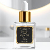 étiquette de produits cosmétiques carrés - noir & 