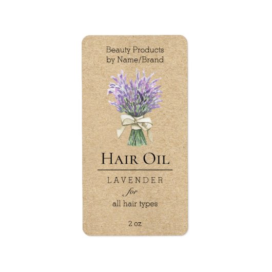 Étiquette de produits de beauté de lavande françai (Devant)