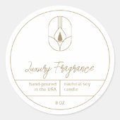 Étiquette de produits de bougie moderne (Devant)