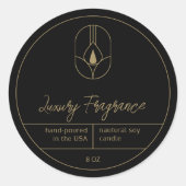 Étiquette de produits de bougie moderne (Devant)