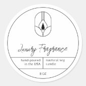 Étiquette de produits de bougie moderne (Devant)