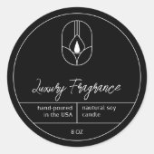 Étiquette de produits de bougie moderne (Devant)