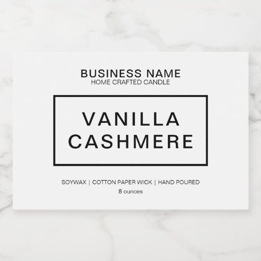 Étiquette de produits de bougie moderne (Étiquettes simples)