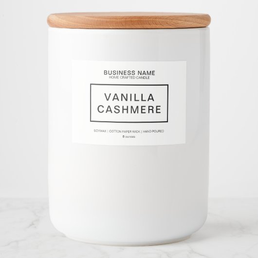 Étiquette de produits de bougie moderne (Devant)