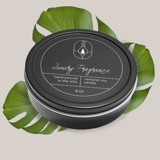 Étiquette de produits de bougie moderne