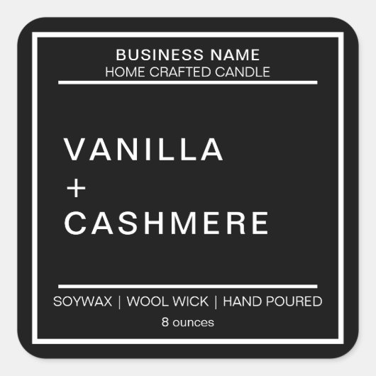 Étiquette de produits de bougie moderne (Devant)
