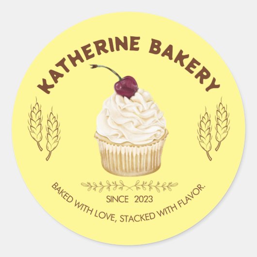Étiquette de produits de boulangerie personnalisée (Devant)