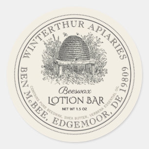 Étiquette de produits de cire d'ivoire (Skep Vinta