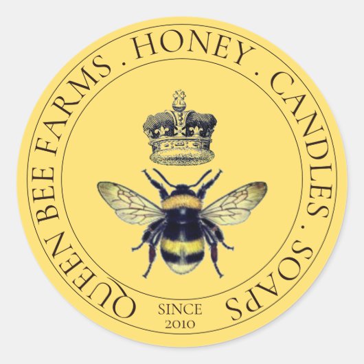 Étiquette de produits de miel d'abeille (Devant)