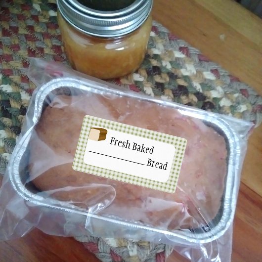 Étiquette de produits de pain frais