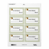 Étiquette de produits de pain frais (Feuille entière)