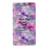 Étiquette de produits de savon rose et violet (Devant)