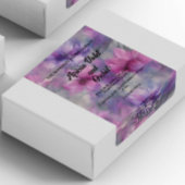 Étiquette de produits de savon rose et violet