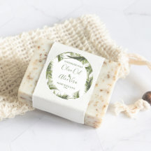 Étiquette de produits de savon Tropical Floral Feu