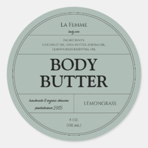Étiquette de produits de soins cosmétiques bleu mi