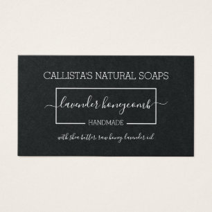 Étiquette de produits d'emballage de savon noir bl