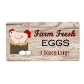 Étiquette de produits d'oeufs frais de ferme (Devant)