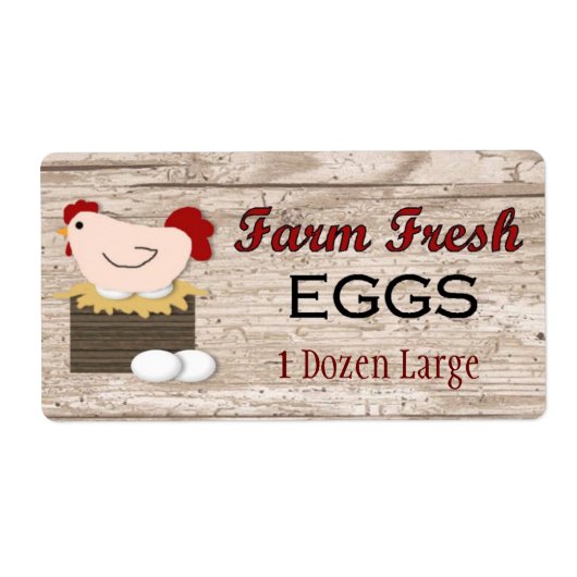 Étiquette de produits d'oeufs frais de ferme (Devant)