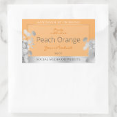 Étiquette de produits floraux Peach Light Orange a (Sac)