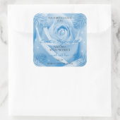 Étiquette de produits floraux Rose bleu avec Feuil (Sac)