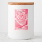 Étiquette de produits floraux Rose rose et Feuille (Devant)