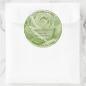 Étiquette de produits floraux Rose vert Feuilles d (Sac)