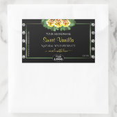 Étiquette de produits noirs Vert Jaune Roses Bijou (Sac)