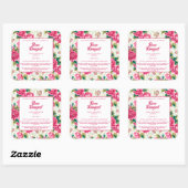 Étiquette de produits rose de savon floral (Feuille)