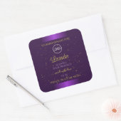 Étiquette de produits violet moderne Parties scint (Enveloppe)