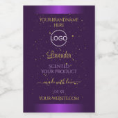 Étiquette de produits violet moderne Parties scint (Étiquettes simples)
